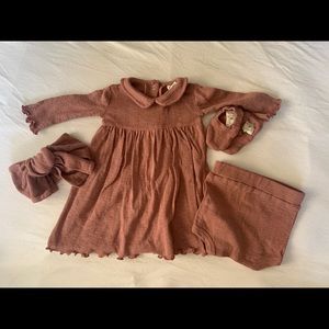 {EUC} Kate Quinn Dusty Rose Pointelle Set
